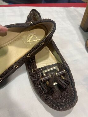Vince Camuto Brown Dakota  Loafers with tassel & Gold buckle